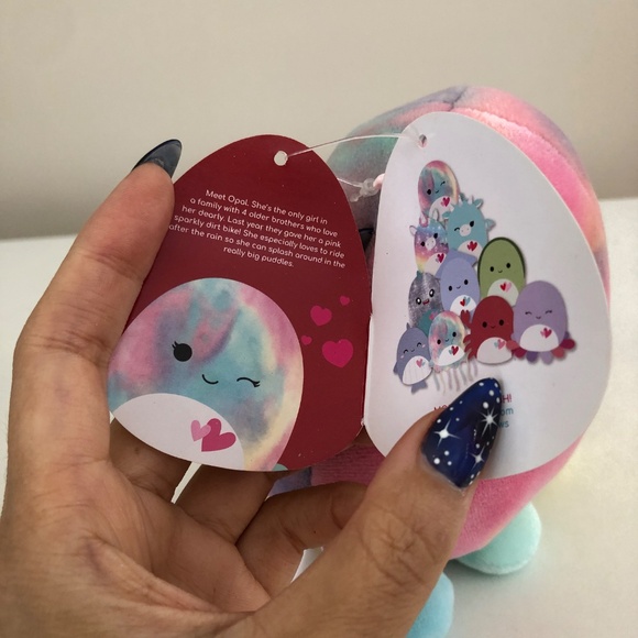 NWT Squishmallow Opal Octopus 5" heart pink Valentine's Day Exclusive 2021 - Picture 4 of 5